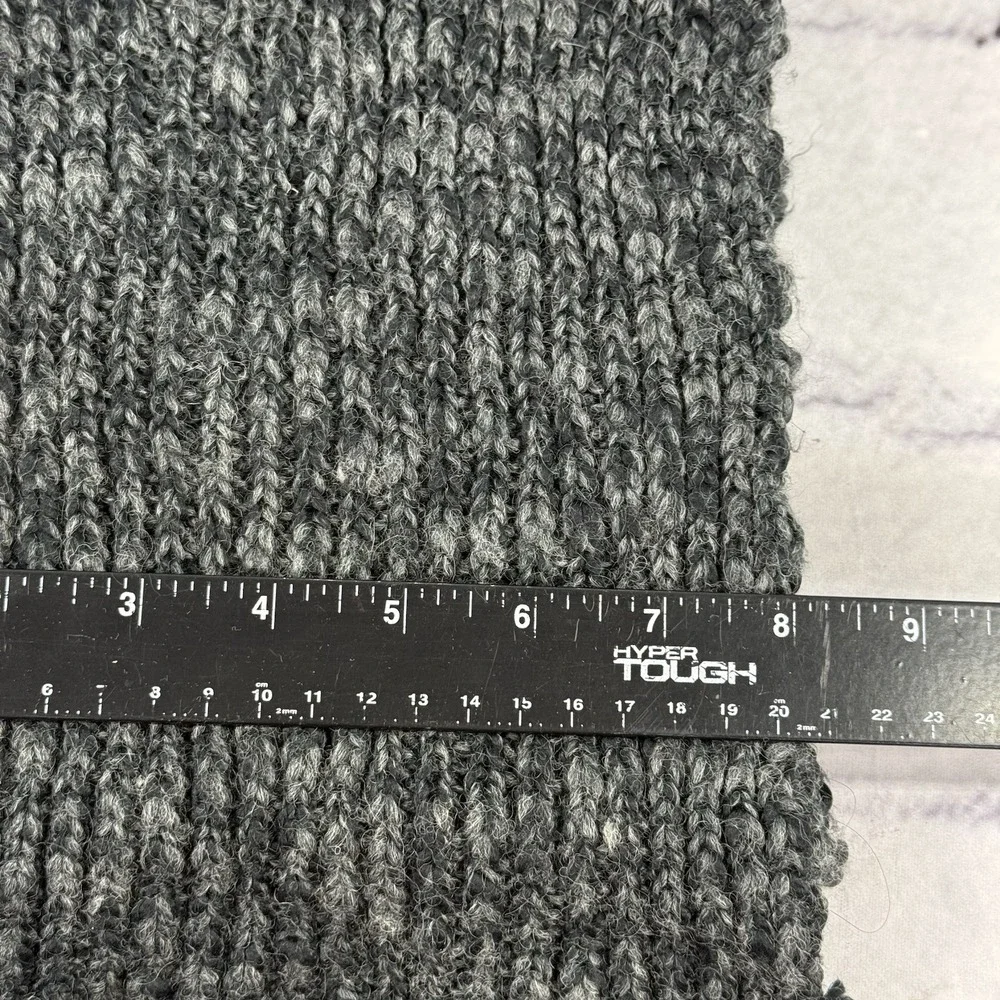 John Varvatos USA Charcoal Knit‎ Scarf Wool Acrylic Blend Long 104